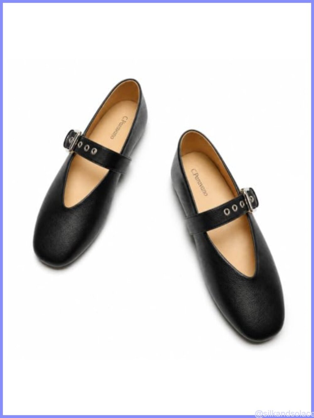 Mary Jane Flats Round Toe Ballet Slip On Shoes Lambskin Insole
